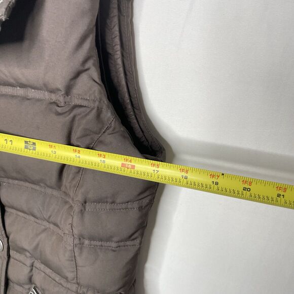 Womens Goose Down Puffer Vest Brown XS - Picture 10 of 11